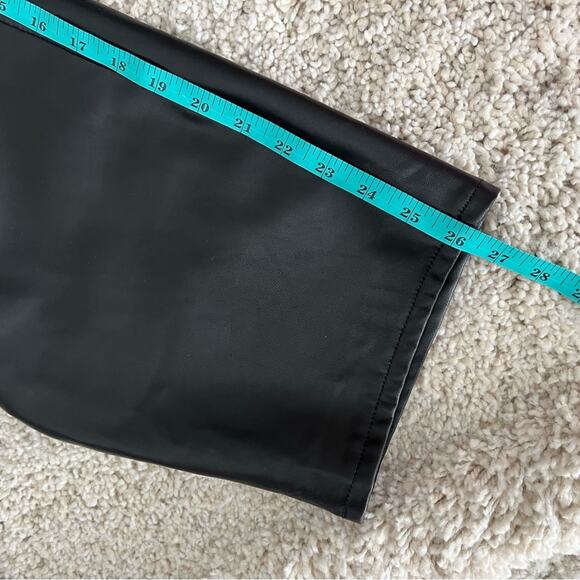 Abercrombie & Fitch Curve Love Ankle Straight Ultra High Rise Faux Leather Pants - Picture 8 of 8